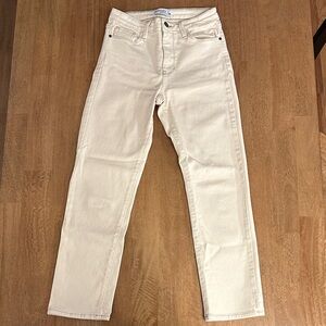 Just Black Denim Cream Cigarette Jeans Size 26